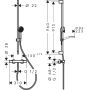 Zestaw prysznicowy ścienny termostatyczny czarny 28086670 Hansgrohe Activera Select S zdj.2