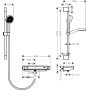 Zestaw prysznicowy ścienny termostatyczny czarny 28087670 Hansgrohe Activera Select S zdj.2