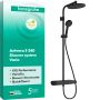 Zestaw prysznicowy ścienny termostatyczny z deszczownicą czarny 28638670 Hansgrohe Activera S zdj.1