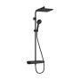 Zestaw prysznicowy ścienny termostatyczny z deszczownicą czarny 28649670 Hansgrohe Activera Q zdj.1