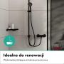 Zestaw prysznicowy ścienny z deszczownicą czarny 28757670 Hansgrohe Activera Q zdj.7
