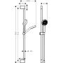 Zestaw prysznicowy ścienny czarny 28864670 Hansgrohe Activera Select S zdj.2
