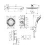 Zestaw prysznicowy podtynkowy z deszczownicą chrom 88001997 Hansgrohe Vernis Blend zdj.2