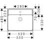 Umywalka 55x48 cm prostokątna ścienna biała 60132450 Hansgrohe Xanuia Q zdj.2