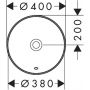 Umywalka 40x40 cm okrągła biała 60155450 Hansgrohe Xuniva S zdj.2