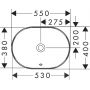 Umywalka 55x40 cm owalna wpuszczana biała 60157450 Hansgrohe Xuniva U zdj.2