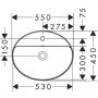 Umywalka 55x45 cm owalna wpuszczana biała 60160450 Hansgrohe Xuniva D zdj.2