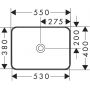 Umywalka 55x40 cm prostokątna nablatowa biała 60168450 Hansgrohe Xuniva Q zdj.2