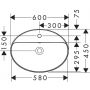 Umywalka 60x45 cm owalna nablatowa biała 60170450 Hansgrohe Xuniva D zdj.2