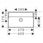 Umywalka 60x37 cm prostokątna ścienna biała 60216450 Hansgrohe Xanuia Q zdj.2