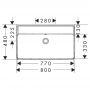 Umywalka 80x48 cm prostokątna ścienna biała 60226450 Hansgrohe Xanuia Q zdj.2
