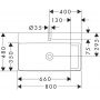 Umywalka 80x48 cm prostokątna biała 61024450 Hansgrohe Xelu Q zdj.2