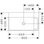 Umywalka 80x48 cm prostokątna biała 61026450 Hansgrohe Xelu Q zdj.2