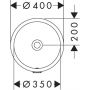 Umywalka 35x35 cm okrągła biała 61046450 Hansgrohe Xuniva S zdj.2