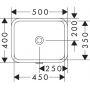 Umywalka 45x35 cm prostokątna biała 61052450 Hansgrohe Xuniva Q zdj.2