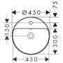 Umywalka 45x45 cm okrągła biała 61056450 Hansgrohe Xuniva S zdj.2