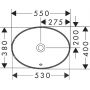 Umywalka 55x40 cm owalna wpuszczana biała 61058450 Hansgrohe Xuniva D zdj.2