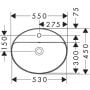 Umywalka 55x45 cm owalna wpuszczana biała 61060450 Hansgrohe Xuniva D zdj.2