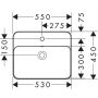 Umywalka 55x45 cm prostokątna wpuszczana biała 61068450 Hansgrohe Xuniva Q zdj.2