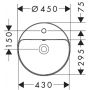 Umywalka 45x45 cm okrągła biała 61076450 Hansgrohe Xuniva S zdj.2