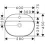 Umywalka 60x45 cm owalna nablatowa biała 61080450 Hansgrohe Xuniva U zdj.2