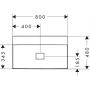 Umywalka 50x80 cm prostokątna ścienna biała 61097450 Hansgrohe Xevolos E zdj.2