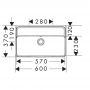 Umywalka 60x37 cm prostokątna ścienna biała 61125450 Hansgrohe Xanuia Q zdj.2