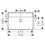 Umywalka 70x48 cm prostokątna ścienna biała 61132450 Hansgrohe Xanuia Q zdj.2