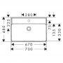 Umywalka 70x48 cm prostokątna ścienna biała 61134450 Hansgrohe Xanuia Q zdj.2