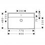 Umywalka 80x48 cm prostokątna ścienna biała 61138450 Hansgrohe Xanuia Q zdj.2
