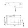 Wanna prostokątna 207.5x107.5 cm biała 6436010305 Hoesch Ergo+ zdj.2