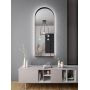 Lustro 80x140 cm z oświetleniem czarny L80x140BLC50x4ON HoM Laval zdj.1