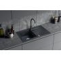 Zlewozmywak granitowy 76x44 cm szary/grafitowy/onyx ZFS1411 iceBerg Focus zdj.3