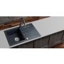 Zlewozmywak granitowy 76x44 cm szary/grafitowy/onyx ZFS1411 iceBerg Focus zdj.4