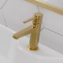 Invena Glamour BU02009 bateria umywalkowa stojąca złoty zdj.6