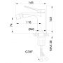 Bateria bidetowa stojąca złota BB70009 Invena Alonia zdj.2
