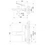 Bateria prysznicowa ścienna złota BW70009 Invena Alonia zdj.2