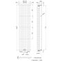 Grzejnik łazienkowy dekoracyjny 180x48 cm szary UG10S18 Invena Mono zdj.2
