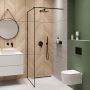Ścianka prysznicowa walk-in 90 cm czarny półmat/szkło przezroczyste AK32198 Invena zdj.10