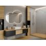 Ścianka prysznicowa walk-in 100 cm chrom półmat/szkło przezroczyste AK32102 Invena zdj.3