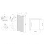 Ścianka prysznicowa walk-in 100 cm czarny półmat/ AK32105 Invena zdj.2