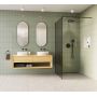 Ścianka prysznicowa walk-in 110 cm czarny półmat/szkło grafitowe AK32113 Invena zdj.4