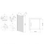 Ścianka prysznicowa walk-in 110 cm czarny półmat/ AK32115 Invena zdj.2
