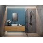 Ścianka prysznicowa walk-in 110 cm czarny półmat/szkło przezroczyste AK32117 Invena zdj.4