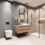 Ścianka prysznicowa walk-in 110 cm czarny półmat/szkło przezroczyste AK32118 Invena zdj.4