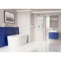 Ścianka prysznicowa walk-in 80 cm czarny półmat/szkło ze wzorem AK32185 Invena zdj.3