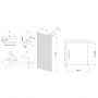Ścianka prysznicowa walk-in 80 cm chrom półmat/szkło ze wzorem AK32189 Invena zdj.2