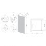 Ścianka prysznicowa walk-in 90 cm czarny półmat/szkło grafitowe AK32193 Invena zdj.2