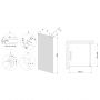 Ścianka prysznicowa walk-in 90 cm chrom półmat/szkło ze wzorem AK32199 Invena zdj.2