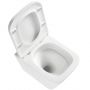 Miska WC z deską wolnoopadającą wisząca bez kołnierza spłukiwanie wirowe biały połysk CE94001 Invena Florina zdj.4